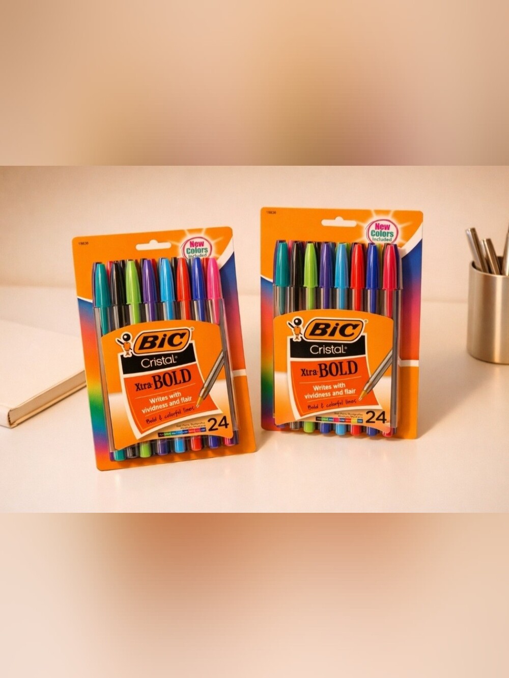 BIC Cristal Xtra Bold Fashion Ball Pens (2PK)